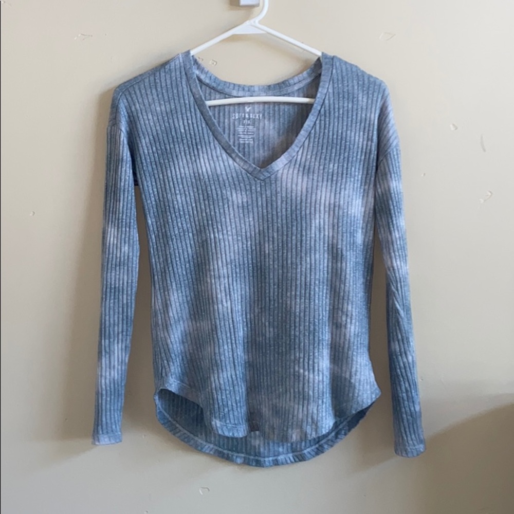 Tie dye American eagle long sleeve top!